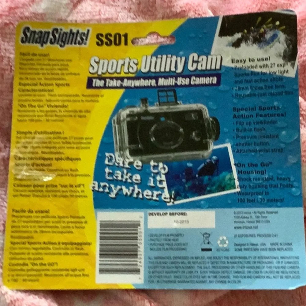 Sports utility camera, waterproof 35 mm preloaded New